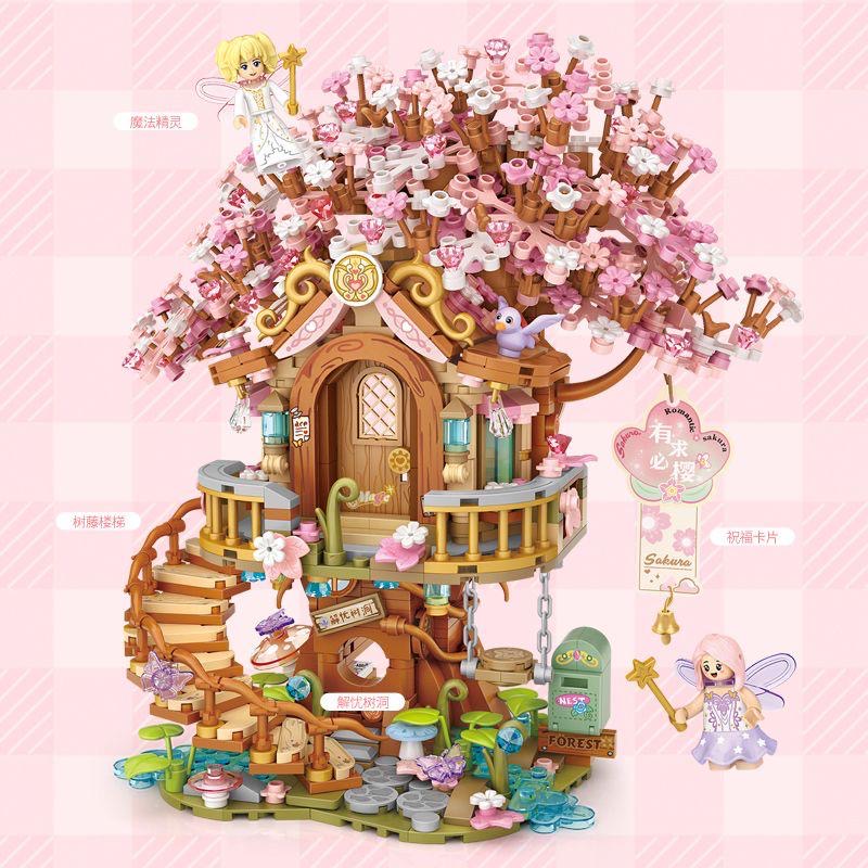 Sakura Tree House Loz Block Set | 1149 pieces