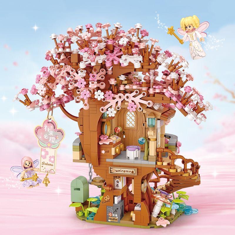 Sakura Tree House Loz Block Set | 1149 pieces
